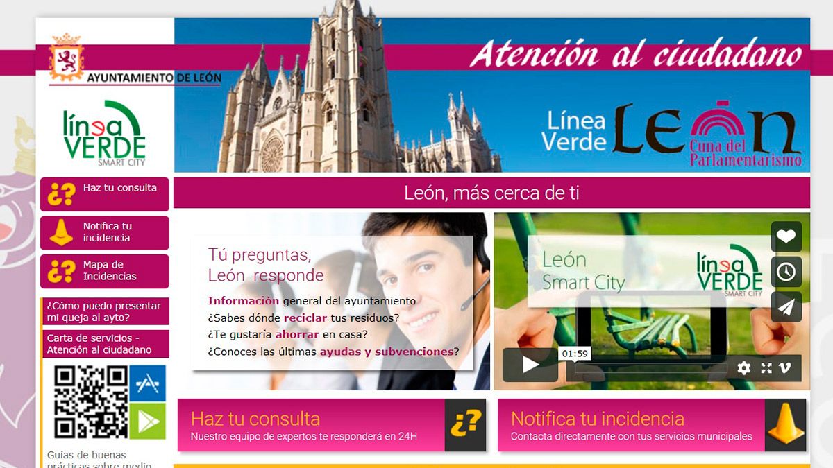 Página web del servicio ‘Línea Verde’, puesto en marcha en 2015. | L.N.C.