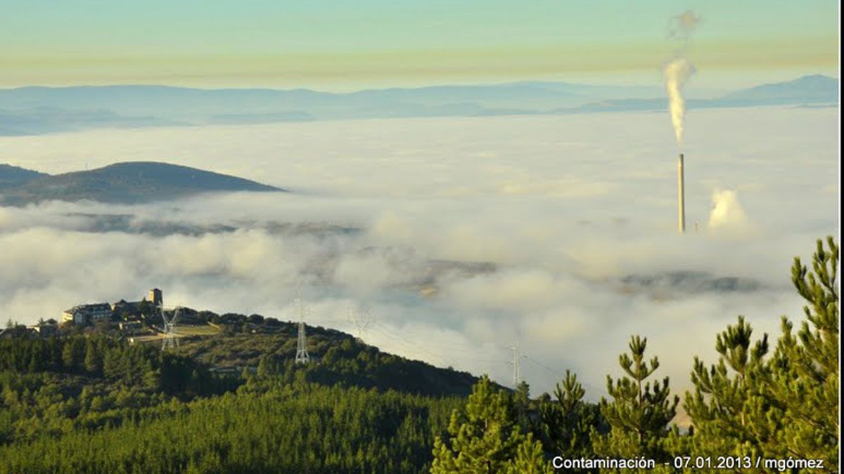 Imagen de contaminación recogida por Bierzo Aire Limpio.