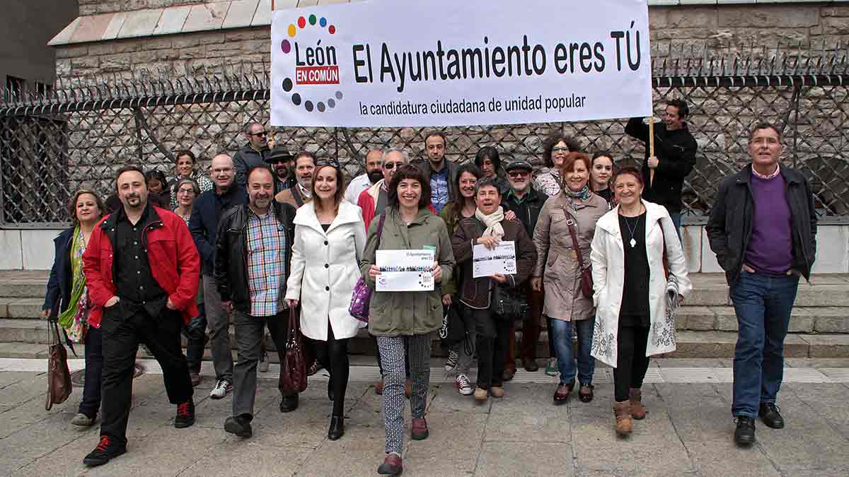 Integrantes de la candidatura de León en Común al Ayuntamiento de la capital. | ICAL