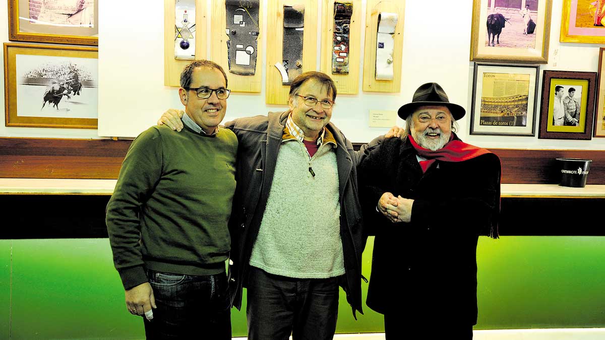 Pablo Martínez, Francisco Flecha y Juan Carlos Uriarte, este miércoles en el Camarote Madrid. | DANIEL MARTÍN