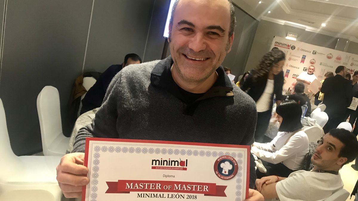 José Castrodeza, del restaurante Villa Paramesa de Valladolid, ganador del congreso 'Minimal León 2018'. | S.M.