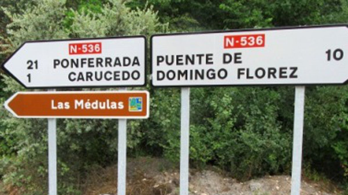 Señalización de la N-536.