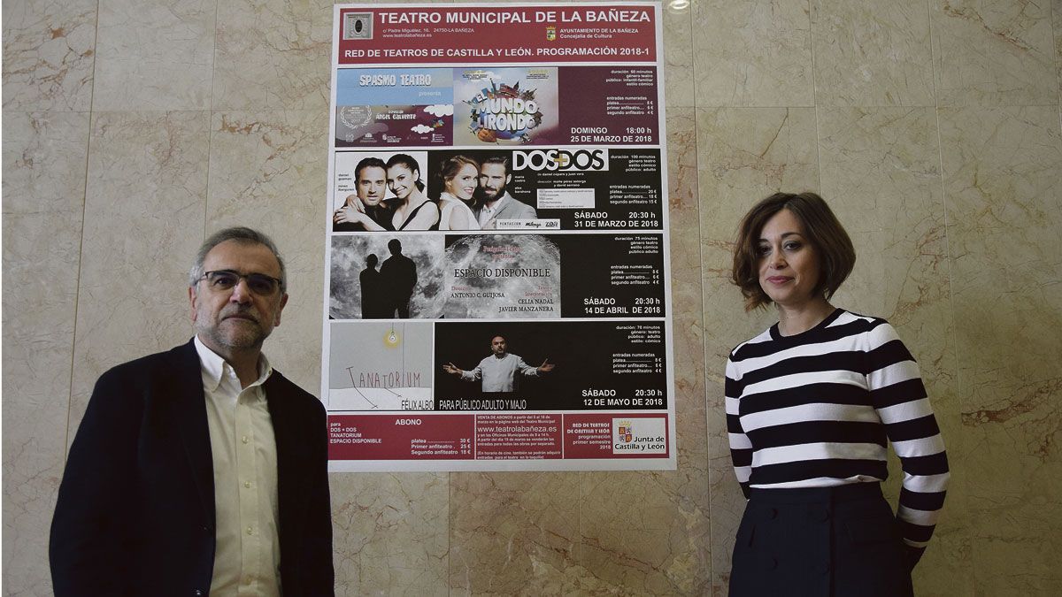 José Miguel Palazuelo y Carmen Martínez presentaron ayer el programa escénico para este semestre. | PRIETO