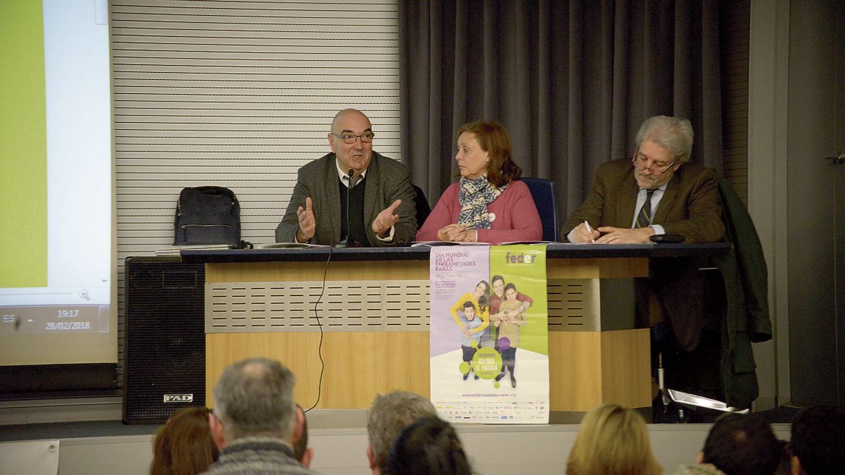 Las charlas sobre enfermedades raras se celebraron en el salón de actos del Ayuntamiento de León. | MAURICIO PEÑA