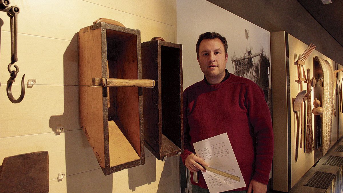 Javier Revilla en el Museo Etnográfico de León, ubicado en Mansilla de las Mulas, y en el que este sábado profundizó sobre la hemina.