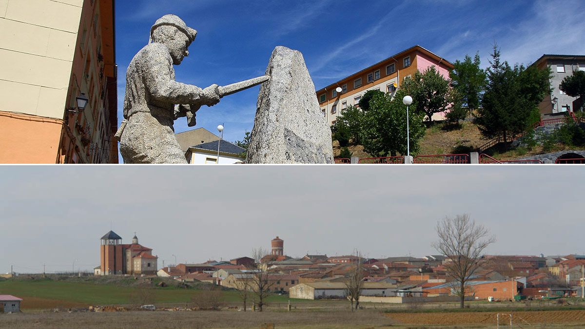 Monumento al minero en Tremor de Arriba, pedanía de Igüeña, e imagen del municipio de Campazas. | ICAL / L.N.C.
