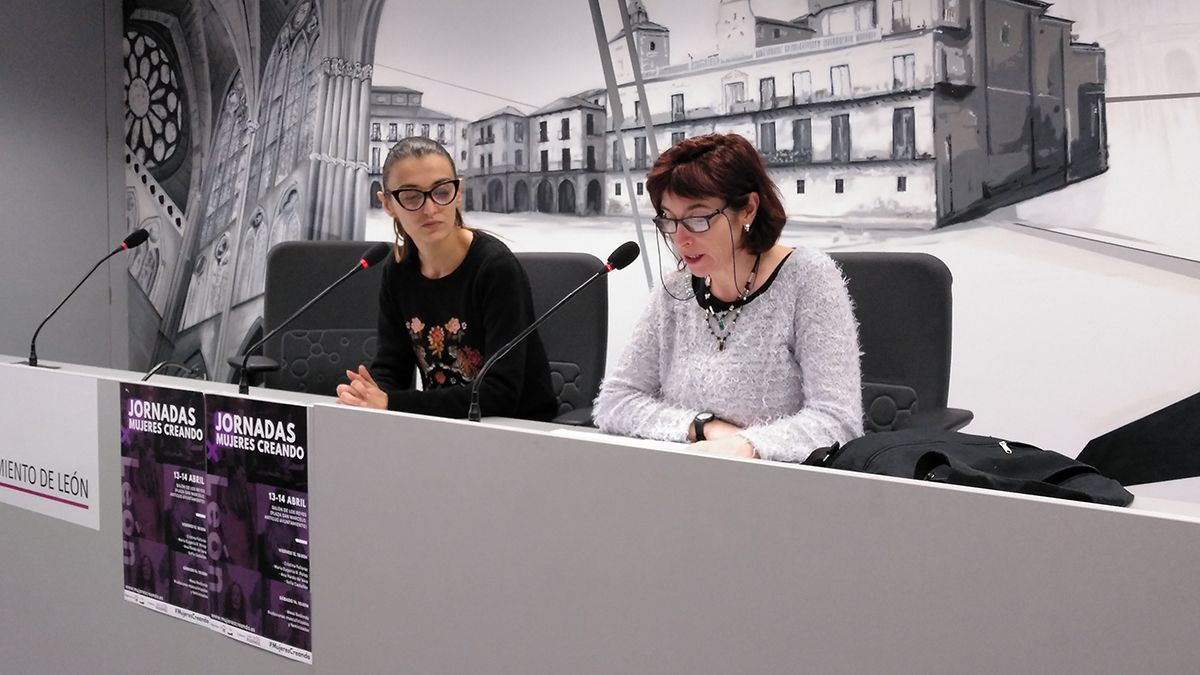 María Hernández y Victoria Rodríguez, durante la presentación de las jornadas. | L.N.C.