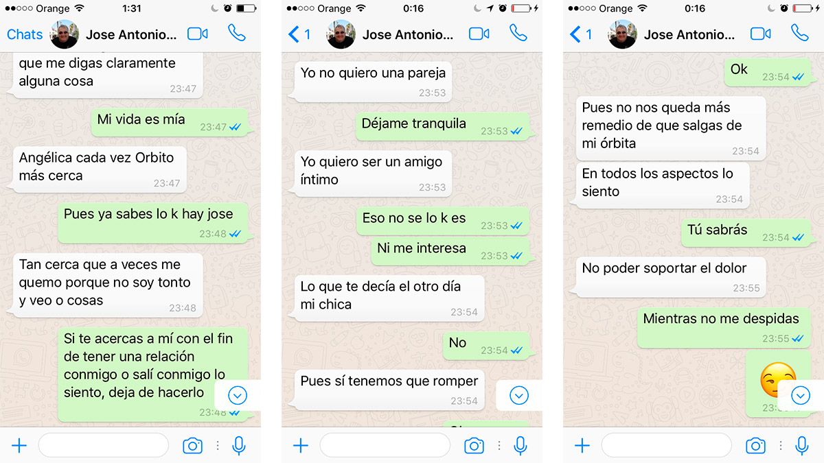 Fragmentos de la conversación entre el presidente y la empleada.