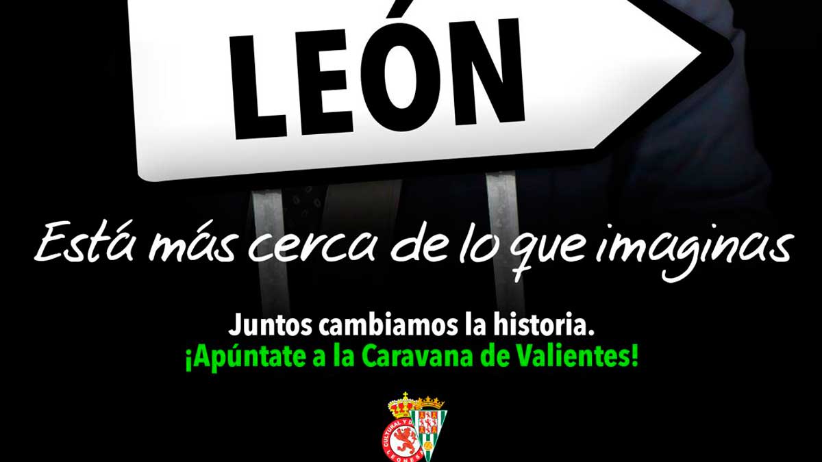 Parte del cartel con el que el conjunto andaluz promociona el viaje. | CÓRDOBA Parte del cartel con el que el conjunto andaluz promociona el viaje. | CÓRDOBA