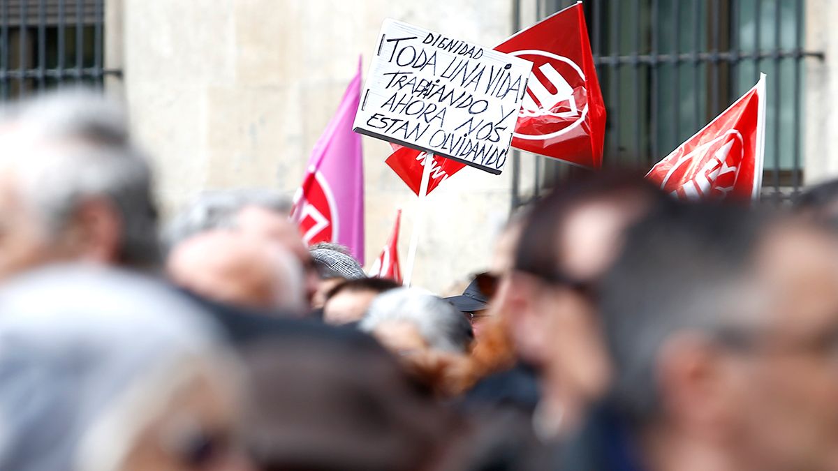Pancarta exhibida durante una manifestación en León. | CARLOS S. CAMPILLO (ICAL)