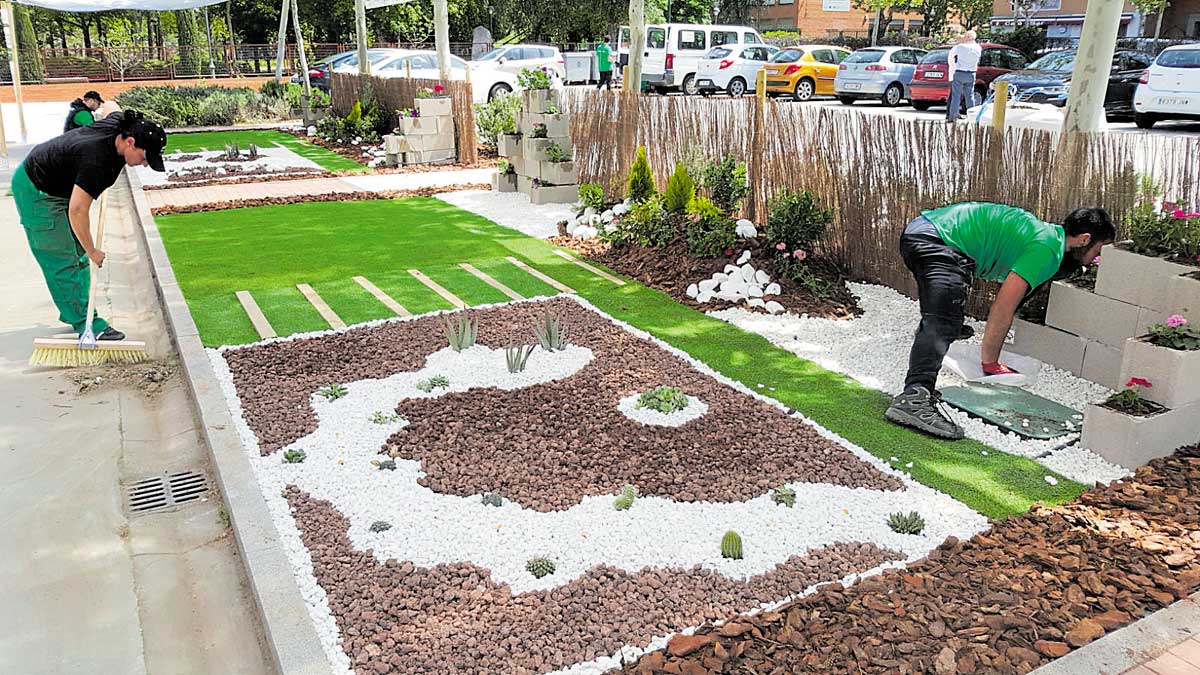 Una imagen de la creación del jardín, para el campeonato ‘Skills’.