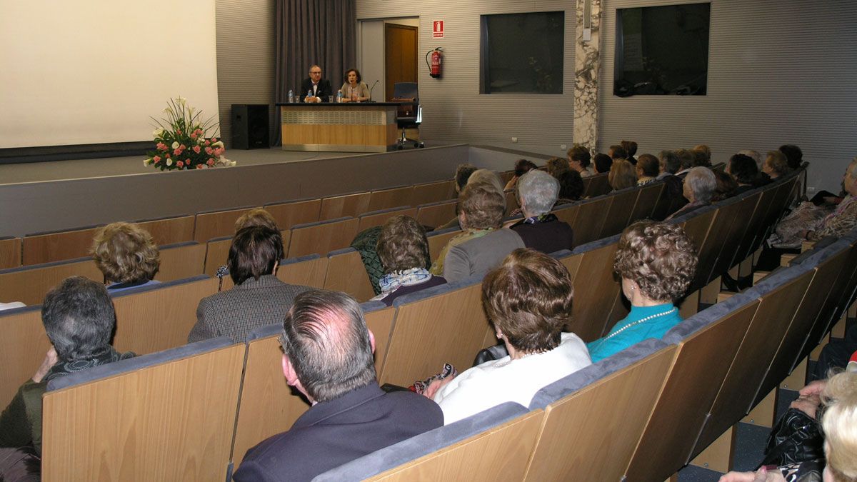 Imagen del salón de actos del Ayuntamiento de León durante la charla.