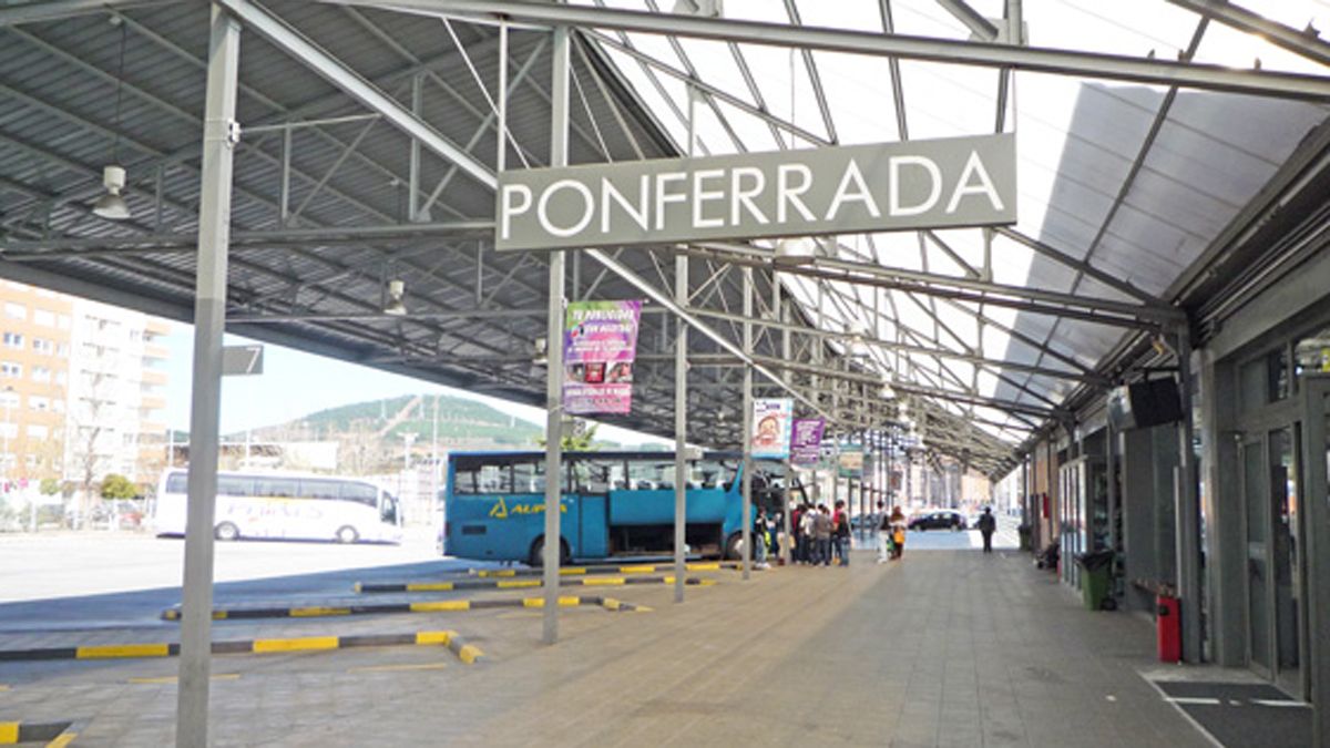 Imagen de la estación de autobuses de Ponferrada.
