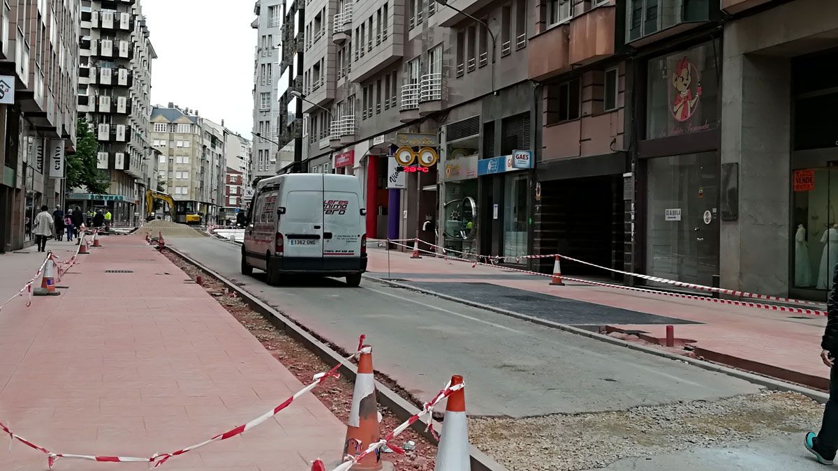 Estado de las obras de la calle Camino de Santiago estos días. | M.I.