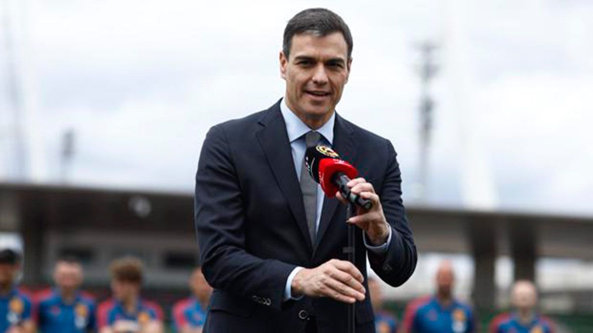 Pedro Sánchez en uno de sus primeros actos como presidente del Gobierno. | ABC