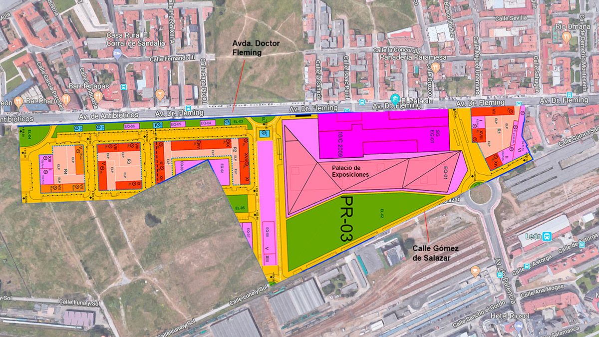 El proyecto prevé la urbanización de parte de los terrenos al sur del Palacio de Exposiciones. | MAURICIO PEÑA El proyecto prevé la urbanización de parte de los terrenos al sur del Palacio de Exposiciones. | MAURICIO PEÑA