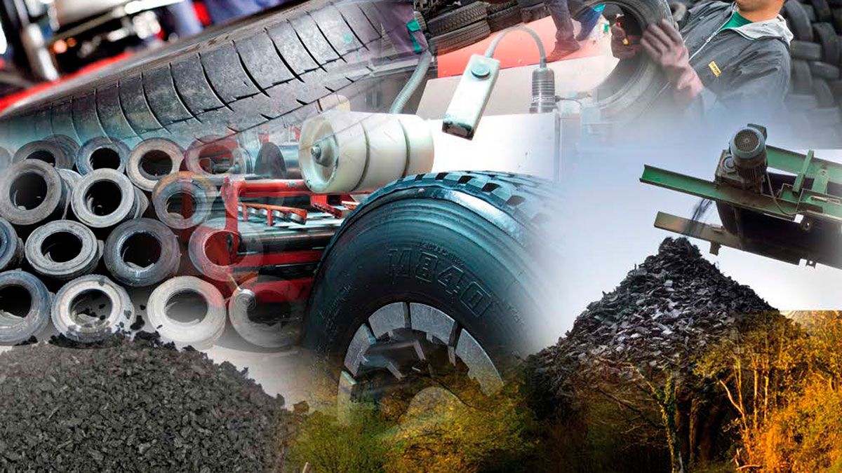 Collage sobre la utilización de neumáticos usados.