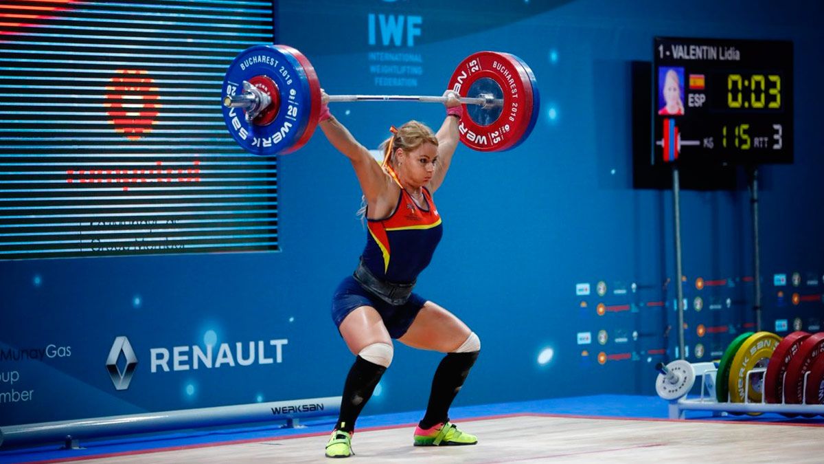 Lydia Valentín, durante su participación en el último Europeo. | FED. HALTEROFILIA