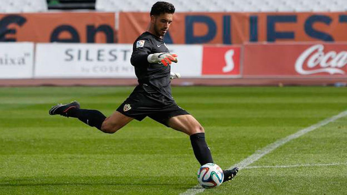 Gazzaniga, durante un partido con el Almería B. | EL IDEAL