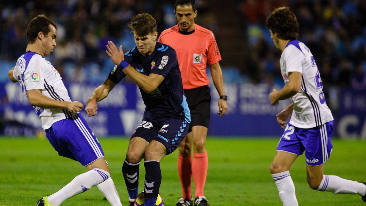 Señé, durante el partido frente al Zaragoza. | LOF