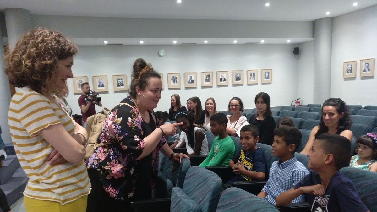 Los niños fueron recibidos por la alcaldesa ponferradina. | M.I.