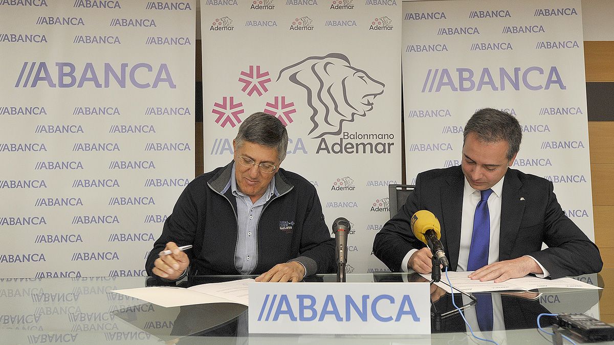 Cayetano Franco y Marcos Lamas en la firma del acuerdo. | ADEMAR