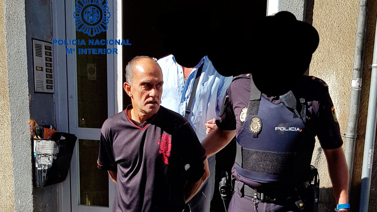 Momento de la detención de Santiago Izquierdo Trancho. |