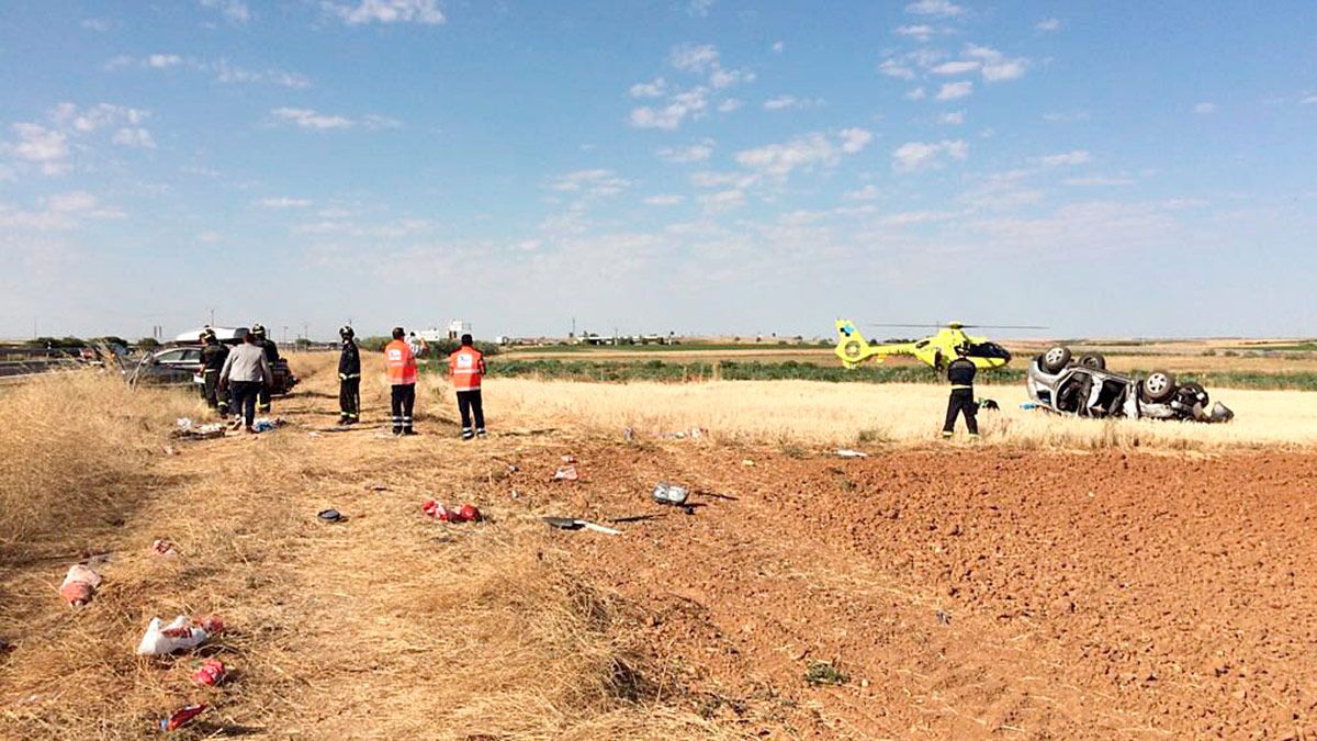 Imagen del accidente de este domingo en una localidad de Valladolid. | ICAL