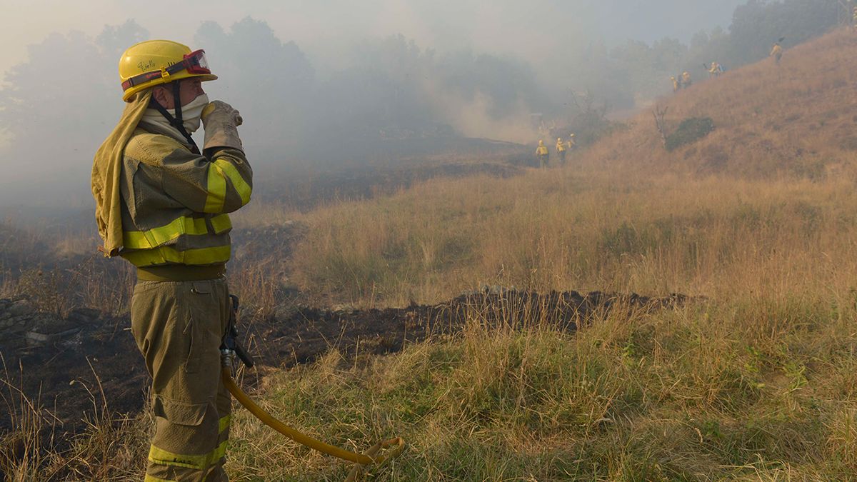 magen de archivo de un incendio forestal el Riello durante el año 2016. | MAURICIO PEÑA