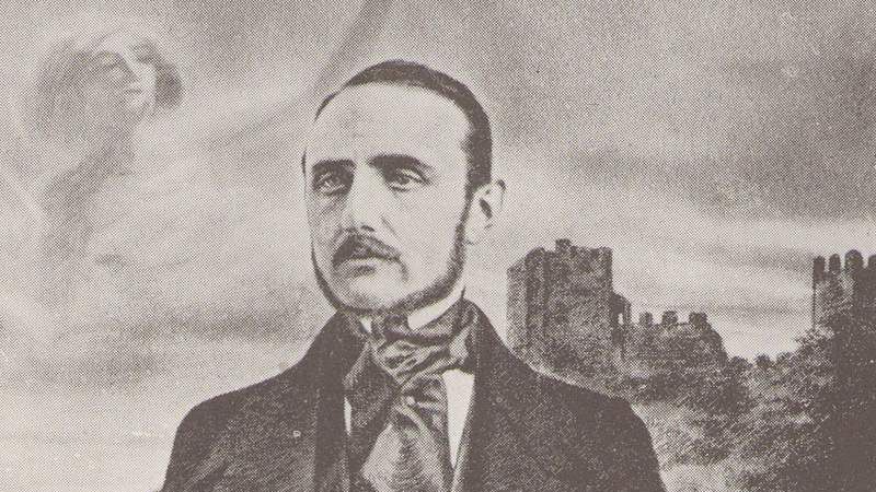 El escritor romántico Enrique Gil y Carrasco, en la fotocomposición de Arturo González Nieto. El escritor romántico Enrique Gil y Carrasco, en la fotocomposición de Arturo González Nieto.