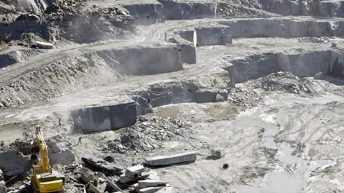 Imagen de archivo de trabajos en una cantera de pizarra. | Ical