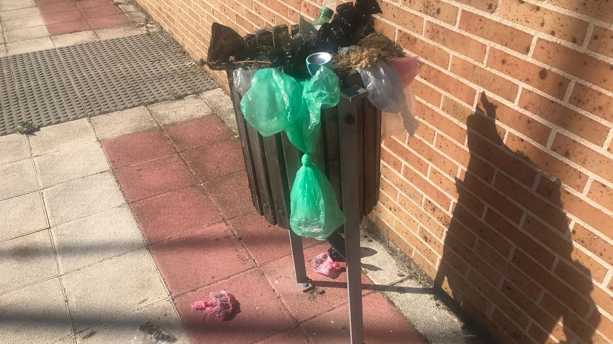 Imagen de una de las papeleras cercanas a la Urbanización el Soto. | L.N.C. Imagen de una de las papeleras cercanas a la Urbanización el Soto. | L.N.C.