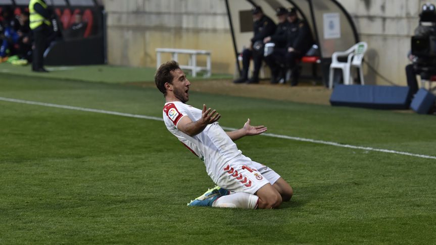 Ángel celebra el gol logrado frente al Tenerife. | SAÚL ARÉN