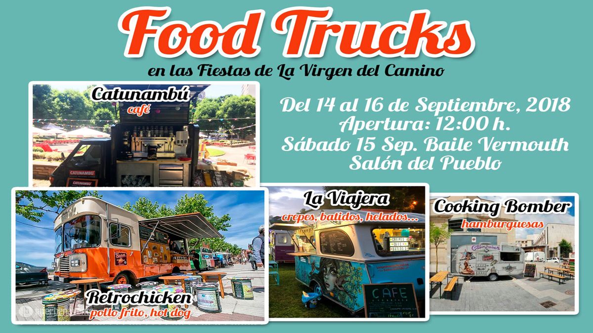 Las ‘Food Trucks’ que estarán en las fiestas de la Virgen del Camino. | L.N.C.