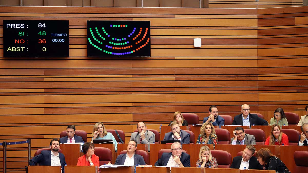 Votación en el pleno de las Cortes de Castilla y León. | ICAL