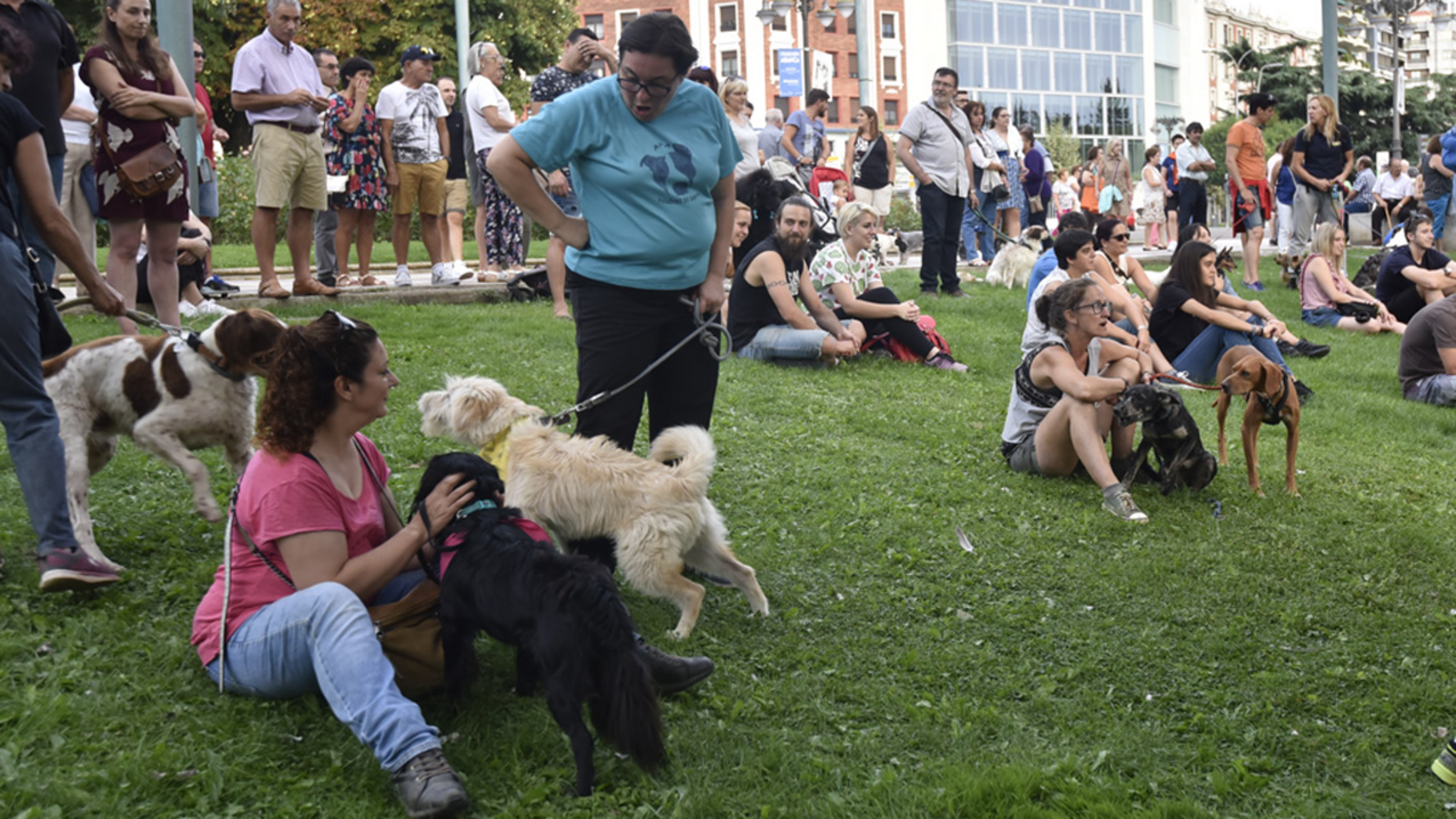 Una celebración llena de diversión y compromiso para compartir el amor por los animales en el paseo de la Condesa de Sagasta del centro de León. | SAÚL ARÉN