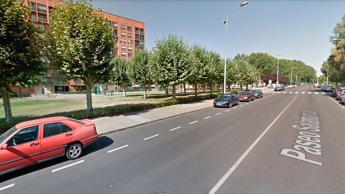 Imagen de la zona del Paseo de Salamanca en la que tuvo lugar el atropello. | GOOGLE