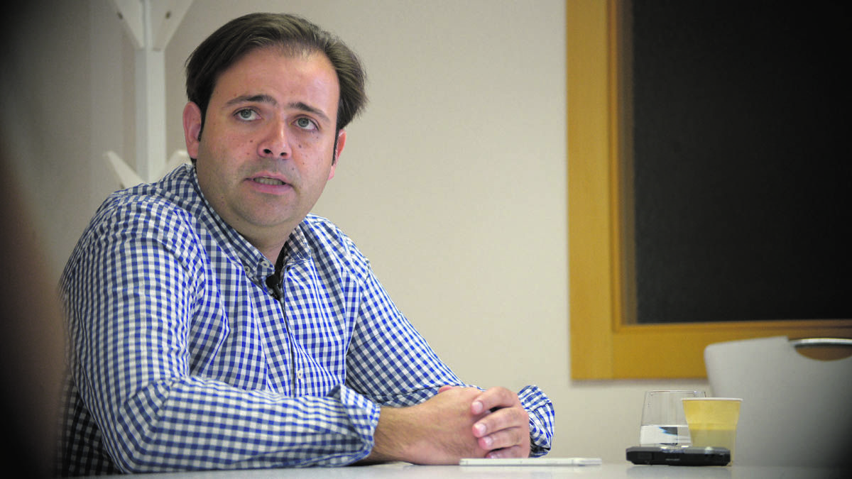 Tino Rodríguez Rubio, secretario general del PSOE leonés, en La Nueva Crónica. | MAURICIO PEÑA