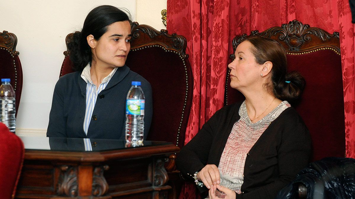 Montserrat y Triana durante el juicio por el crimen de Isabel Carrasco. | ICAL