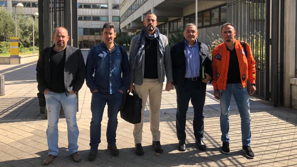 En la fotografía, la delegación de USO de Industria. | L.N.C.