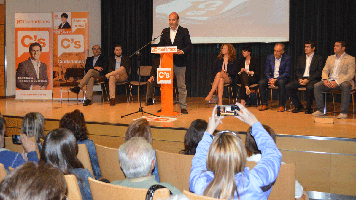 Acto central de Ciudadanos, este martes en Ponferrada. | L. N. C.