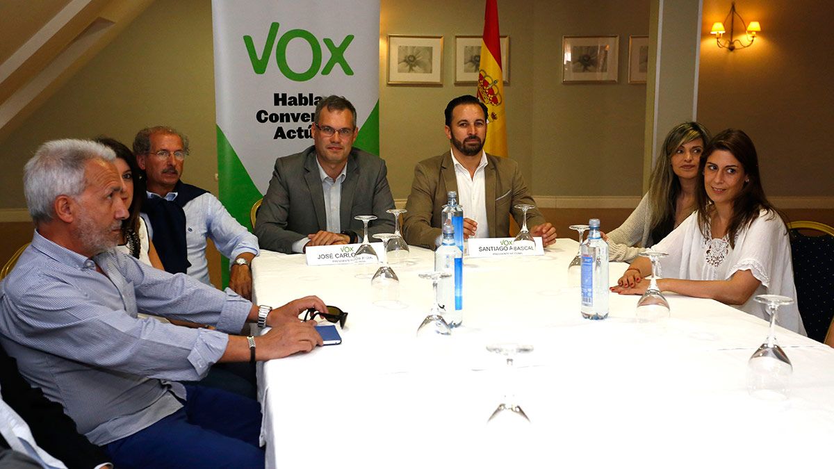 El presidente nacional de VOX, Santiago Abascal, durante una visita a León en 2015. | ICAL