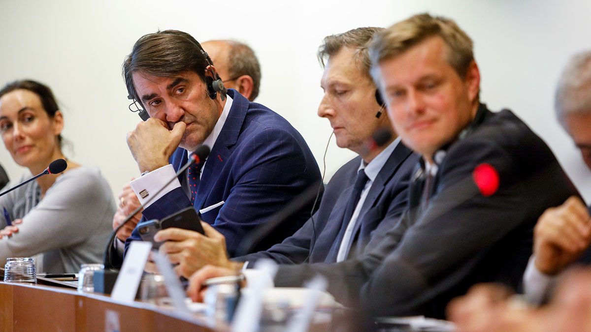 Un momento de la intervención de Suárez-Quiñones en la Comisión Europea. | ICAL