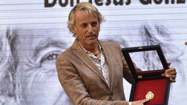 Jesús Calleja, cuando recogió la Medalla de Oro de la Provincia. | SAÚL ARÉN