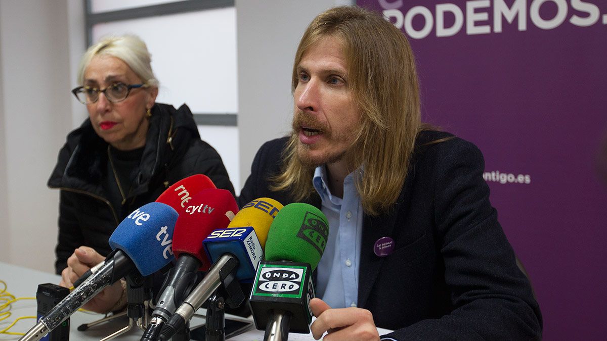 Pablo Fernández durante la rueda de prensa ofrecida este martes en Astorga. | ICAL