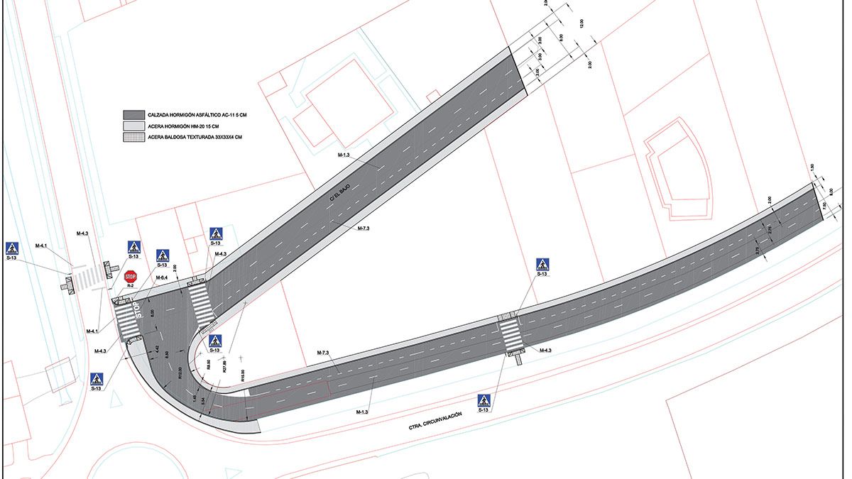 Zona de El Bajo y Circunvalación en la que se llevará a cabo la urbanización. Zona de El Bajo y Circunvalación en la que se llevará a cabo la urbanización.