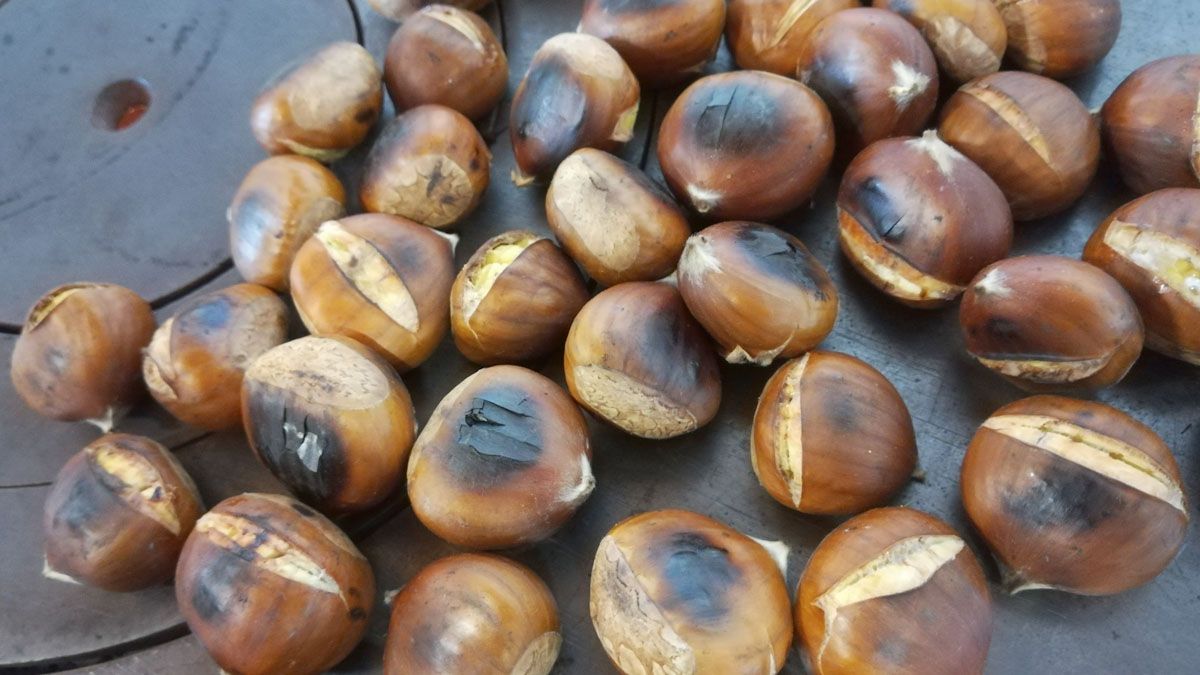 Castañas del Bierzo asadas, un manjar del otoño. | D.M.