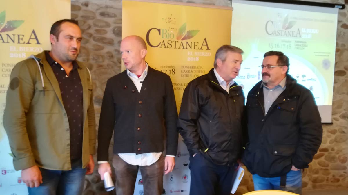 Imagen de la presentación de Biocastanea 2018, este jueves en Carracedelo. | D.M.