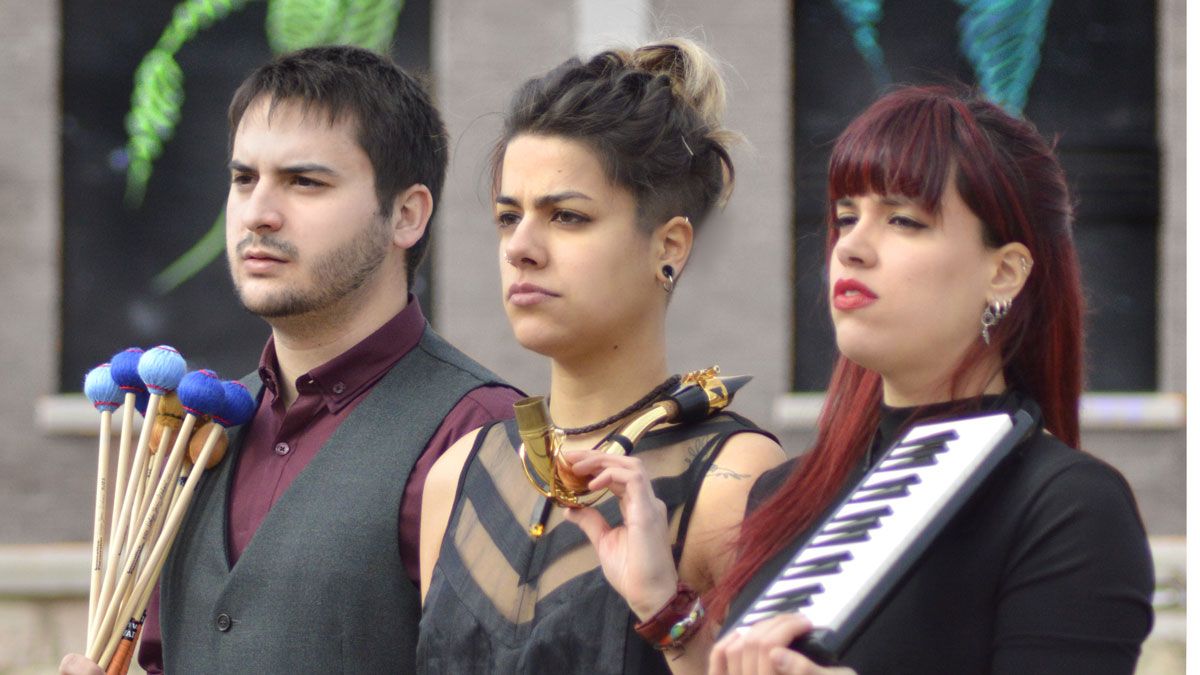 Nuntempa Ensemble son Cristina Arcos, Pablo Treceño y Carlota Arcos.