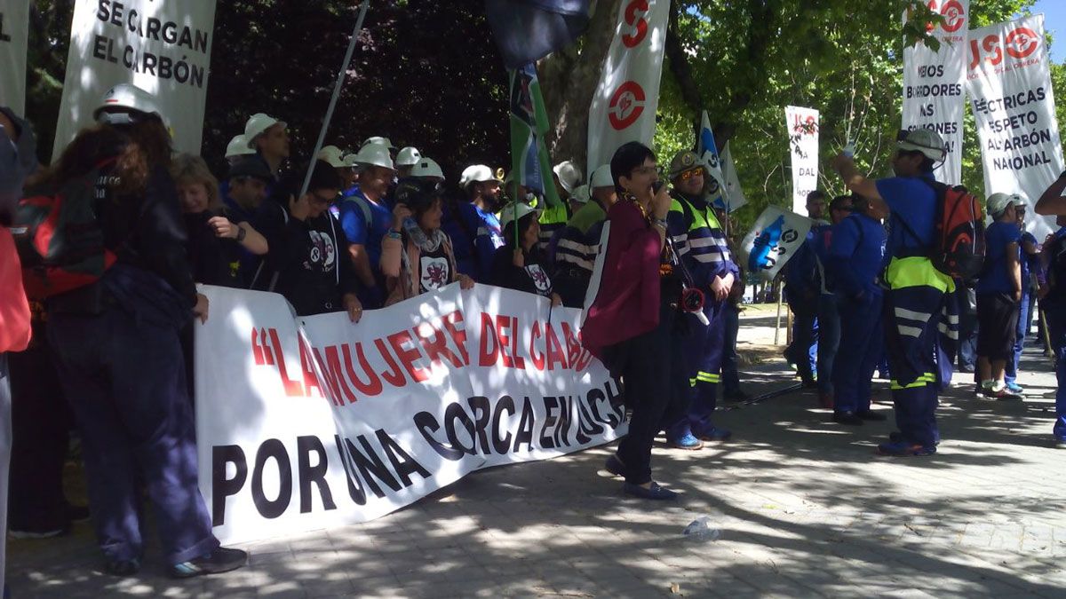 Imagen de la concentración en Madrid, en el paseo de la Castellana.